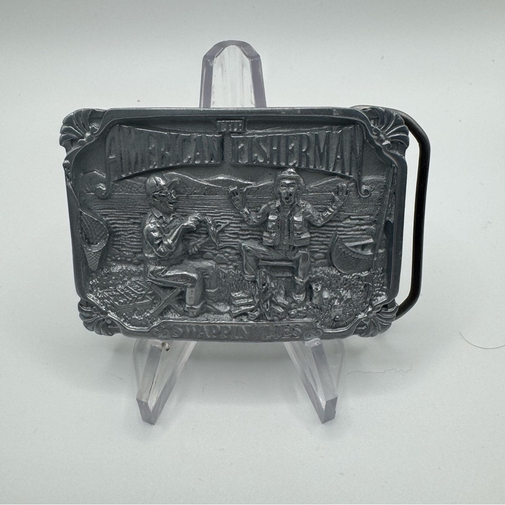 The American Fisherman 1986 Silver Belt Buckle serial #1644 NEW